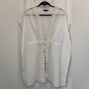 Chic White Lace Swim Cover-Up
